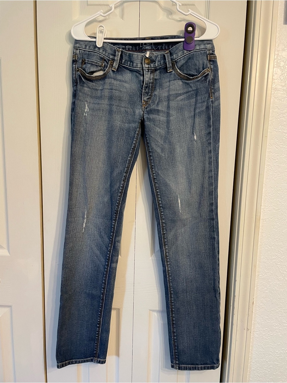 LOFT Women's Medium Blue Straight-Leg Jeans